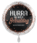 Preview: Folienballon - Hurra du hast Geburtstag! - ø 43cm